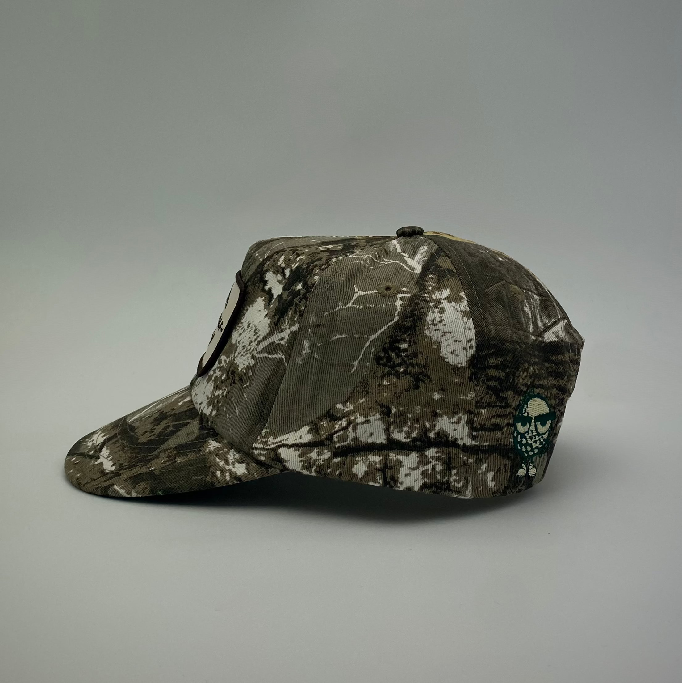 LOOPER CO. Patch Cap V1 Bushland Camo no rope side view — adjustable streetwear golf headwear QLD