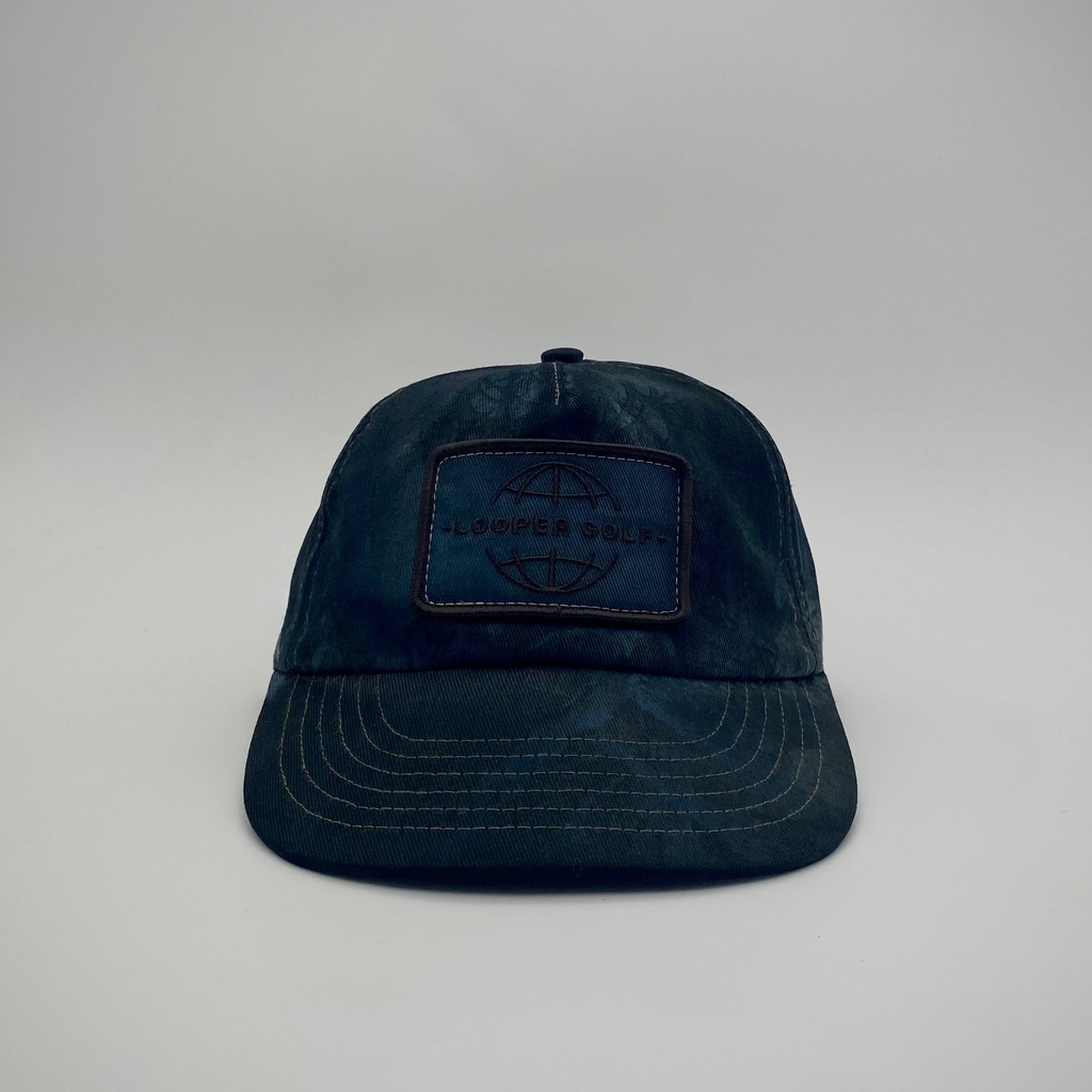 LOOPER GOLF Patch Cap V2 Nightfall Camo no brim rope — dark foliage camo golf cap from QLD, Australia