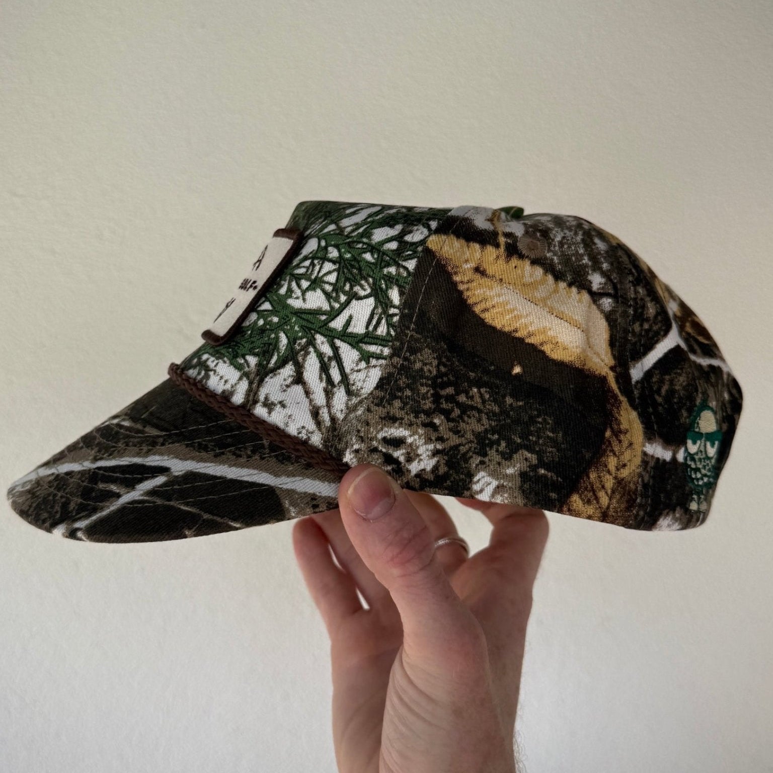 LOOPER CO. Patch Cap V1 Bushland Camo with brim rope — golf streetwear snapback cap Australia