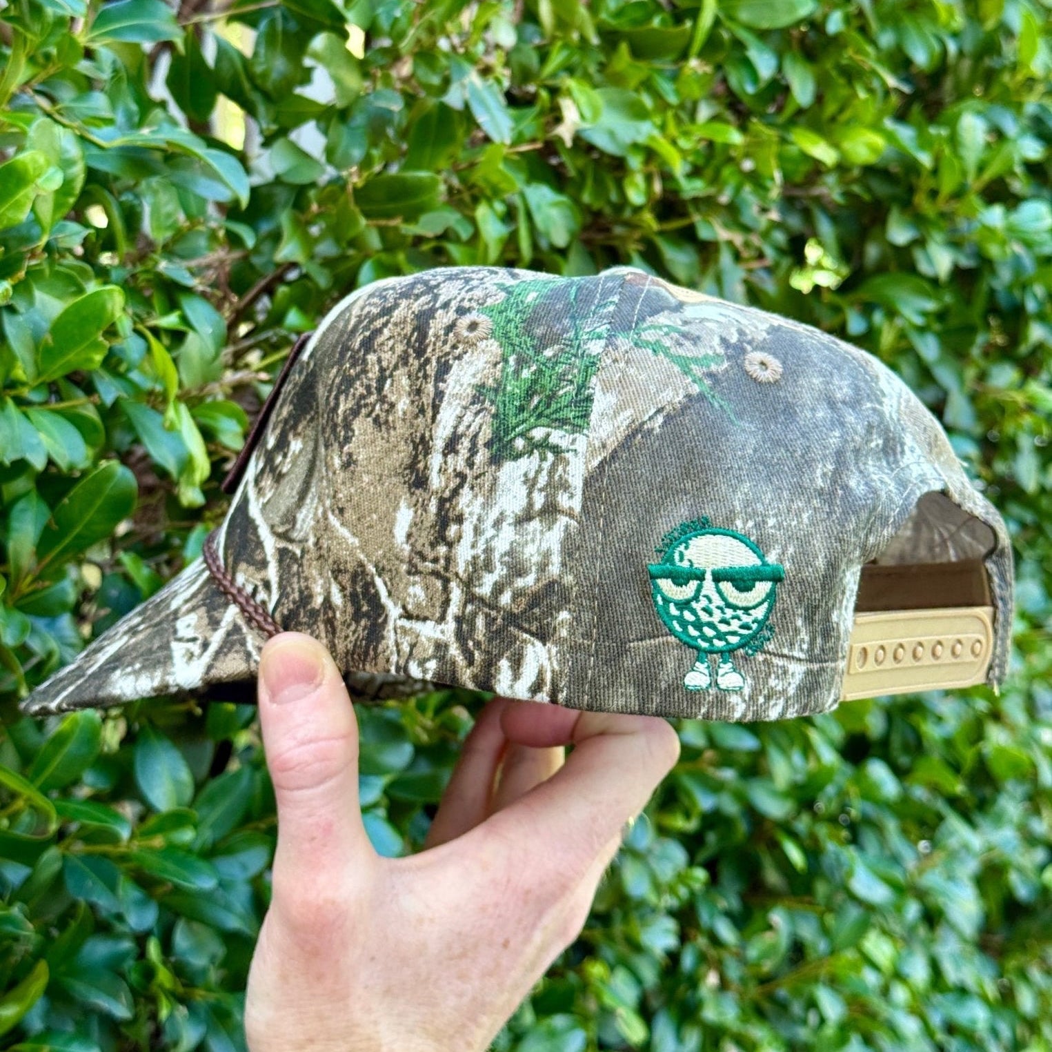 LOOPER CO. Patch Cap V1 Bushland Camo — worn on course, golf streetwear lifestyle